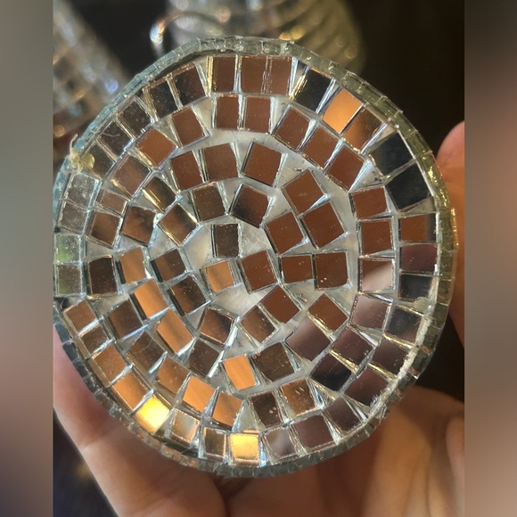 Vintage mirror tile ornaments 5 - Picture 3 of 5